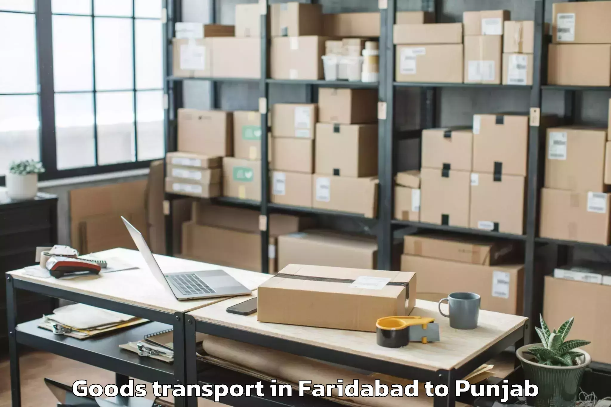 Quality Faridabad to Begowal Goods Transport